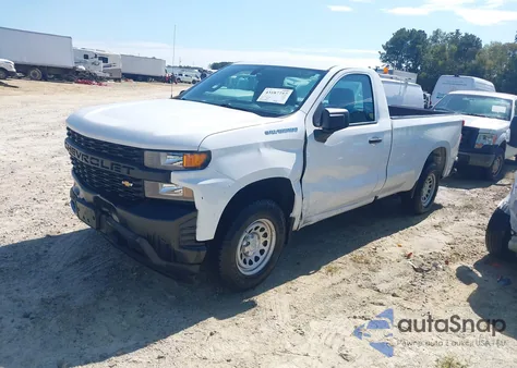 2021 Chevrolet Silverado 1500 2Wd Long Bed Wt из США, поврежденный, VIN 3GCNWAEH7MG363289